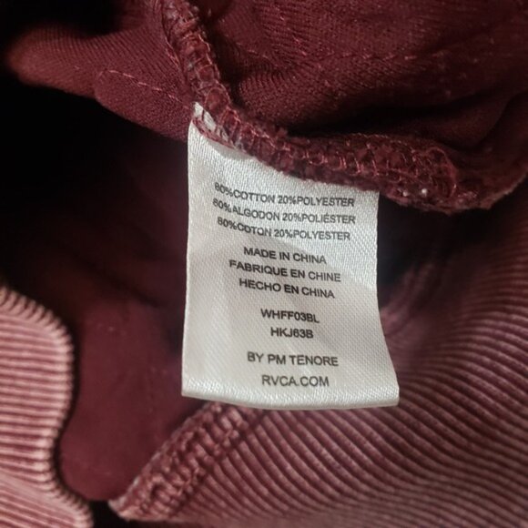 RVCA Jacket Womens Small Red Full Zip Bomber - Picture 5 of 11